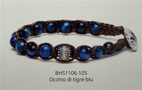 Bracciale Tamashii Ruota della Preghiera in Argento Occhio di tigre BHS1106-105 - BHS1106-105